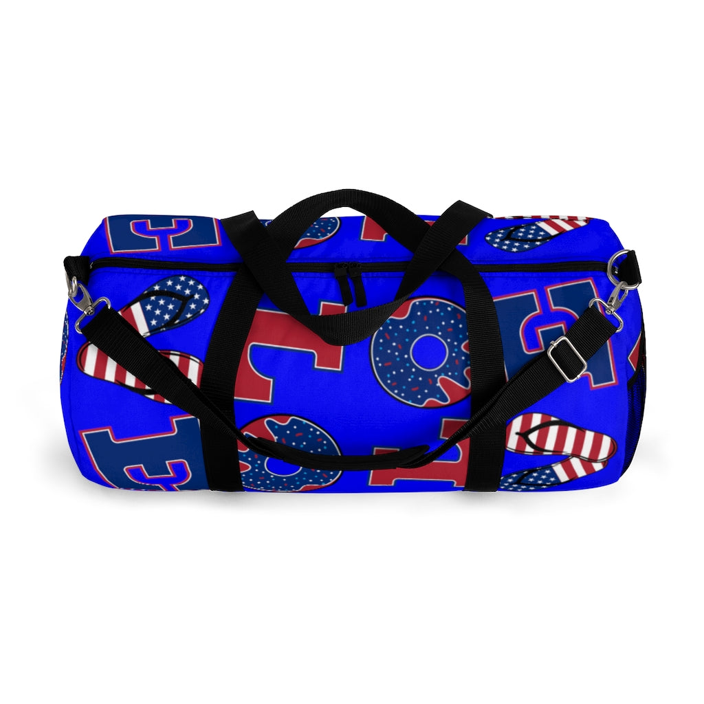 American Love Electric Blue Duffel Bag