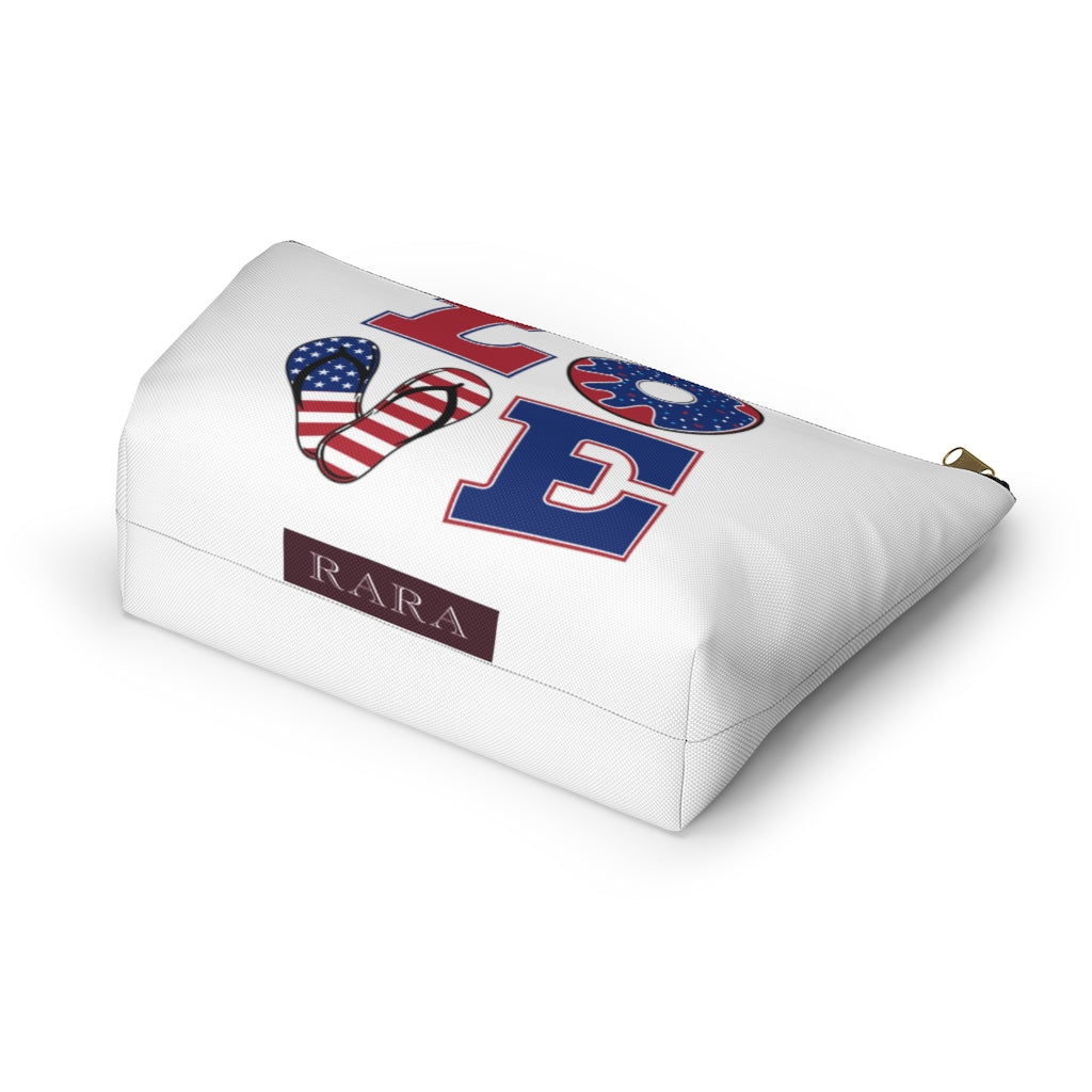 Love White Accessory Pouch