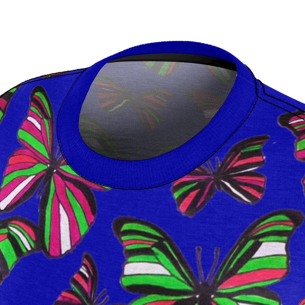 Butterflies AOP Electric Blue T-shirt