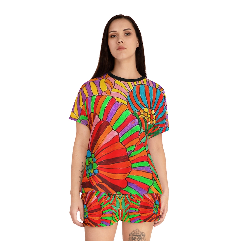 Wildflower Short Pajama Set (AOP)
