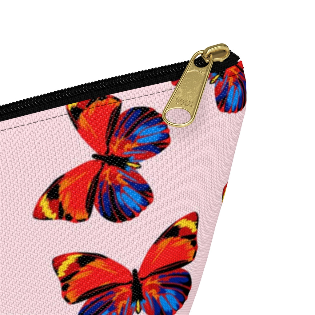 Tangerine Butterflies Accessory Pouch
