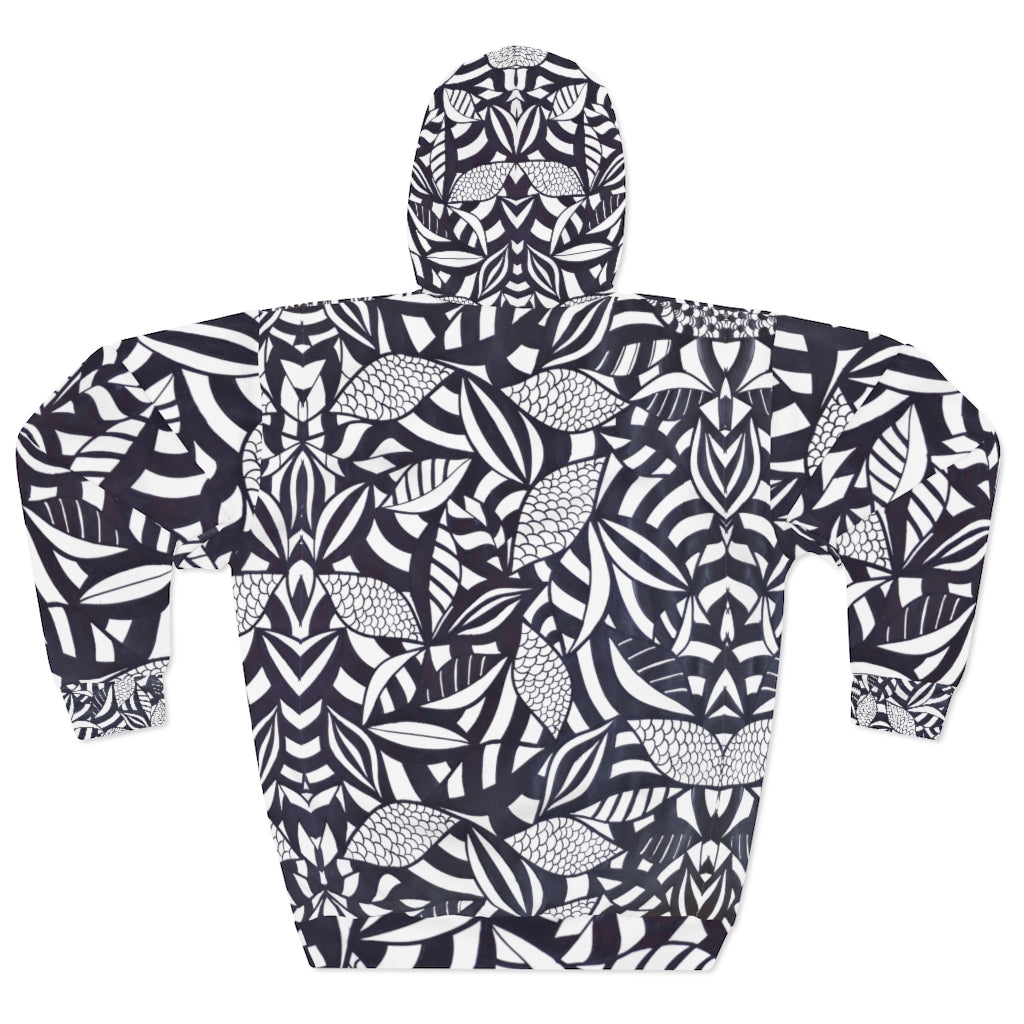 Unisex Tropical Minimalist Pullover Jet White Hoodie