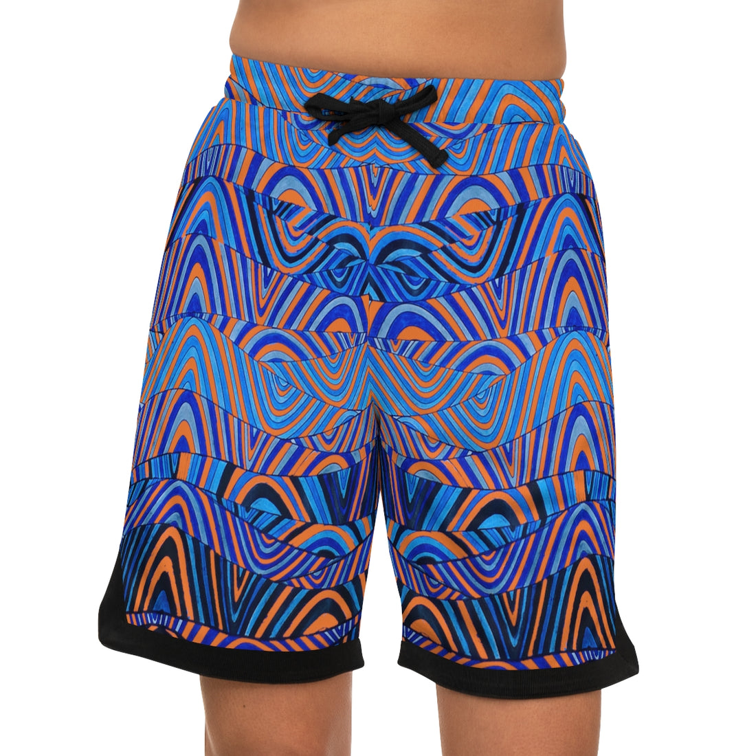 Peach Sonic Basketball Rib Shorts (AOP)