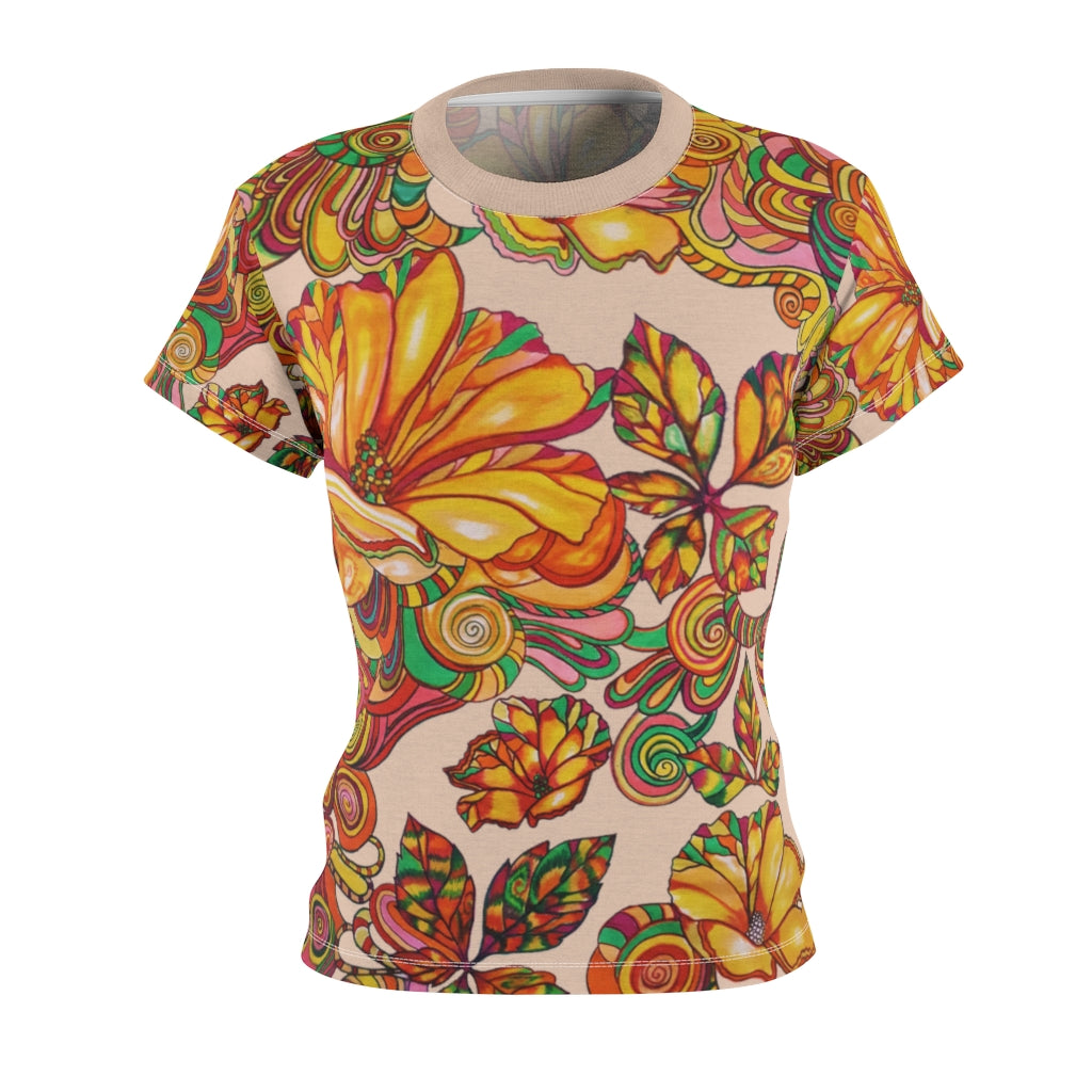 Artsy Floral Iced Coffee AOP T-Shirt