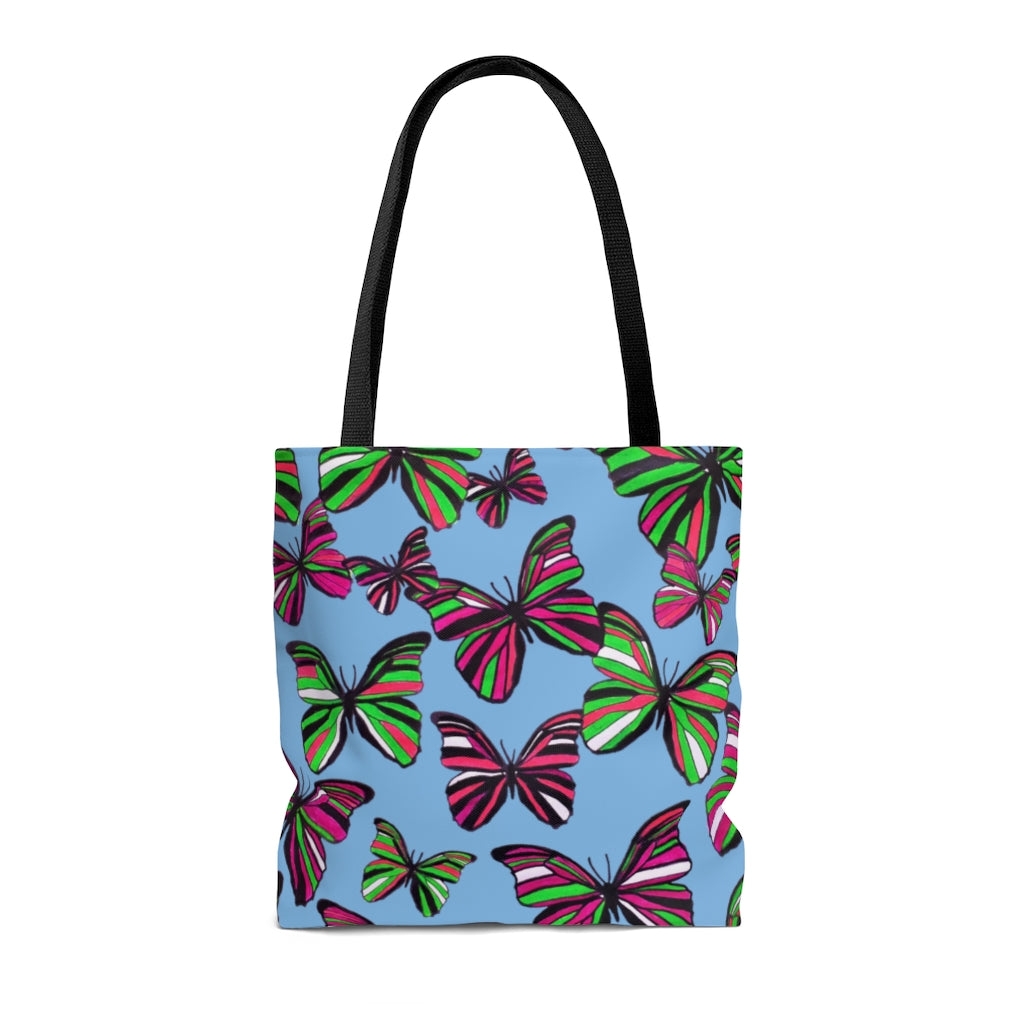 AOP Butterflies Sky Tote Bag