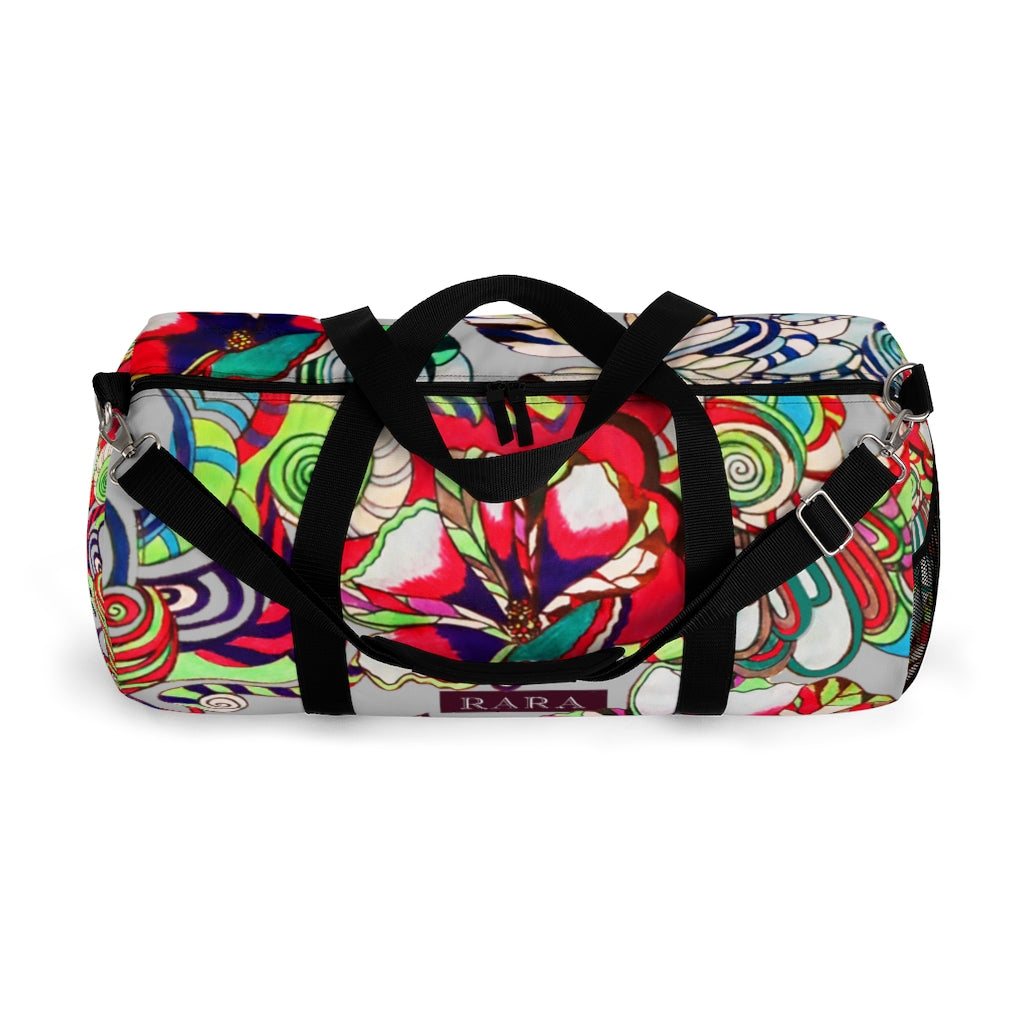 Artsy Floral Pop Slate Duffel Bag