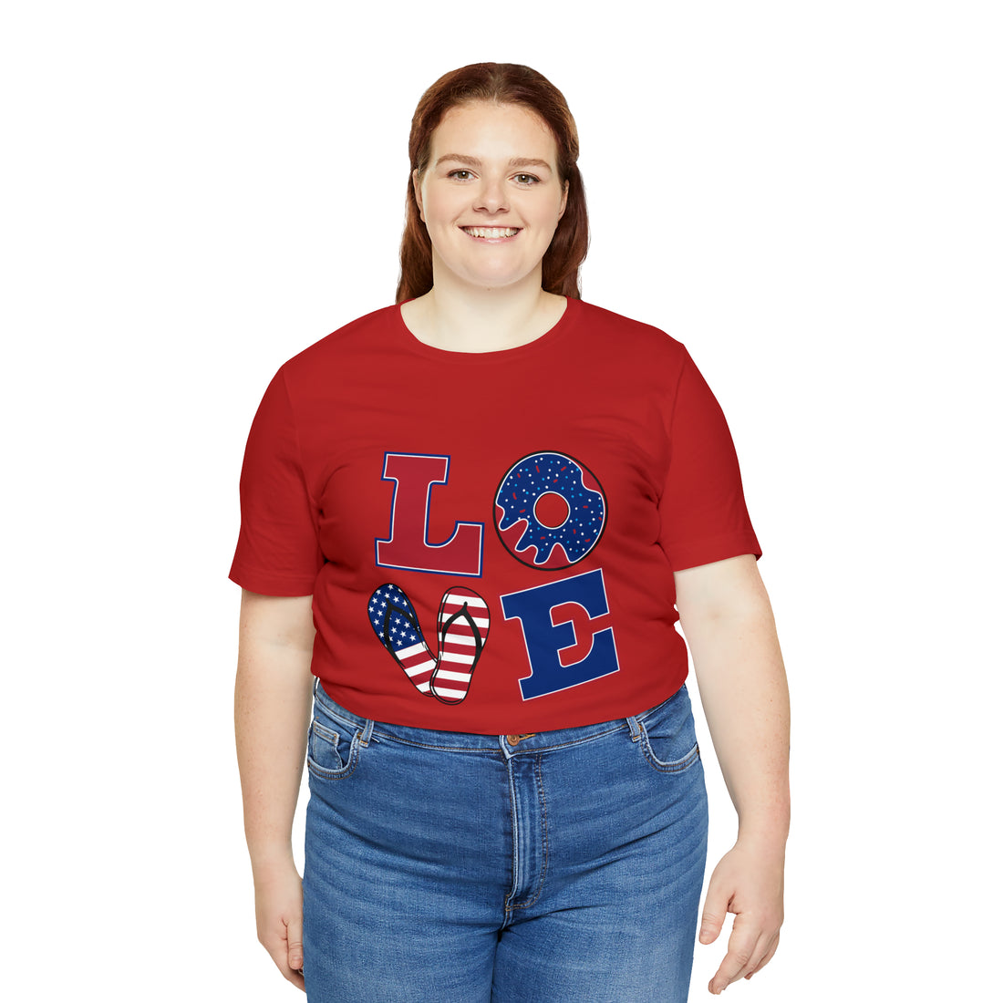 Unisex Jersey American Love Tee