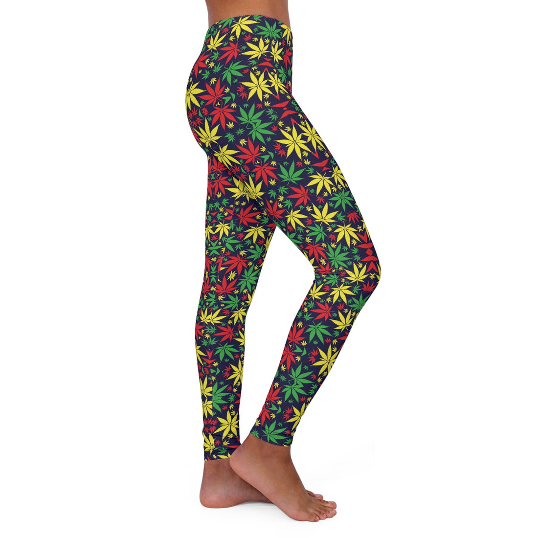 Ink Tropical Rasta Toned Spandex Leggings