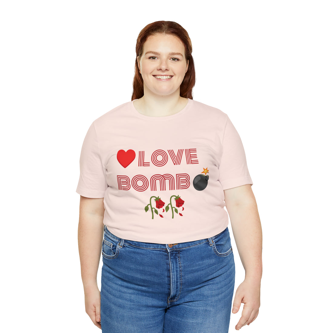 Unisex Love Bomb Typography Jersey Tee