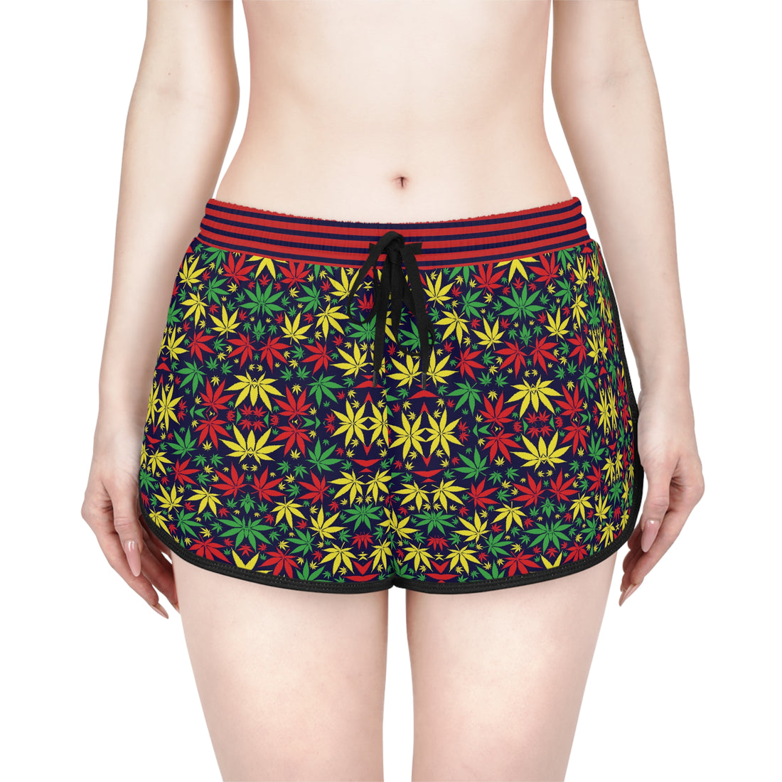 Ink Tropical Rasta Toned Relaxed Gym Shorts