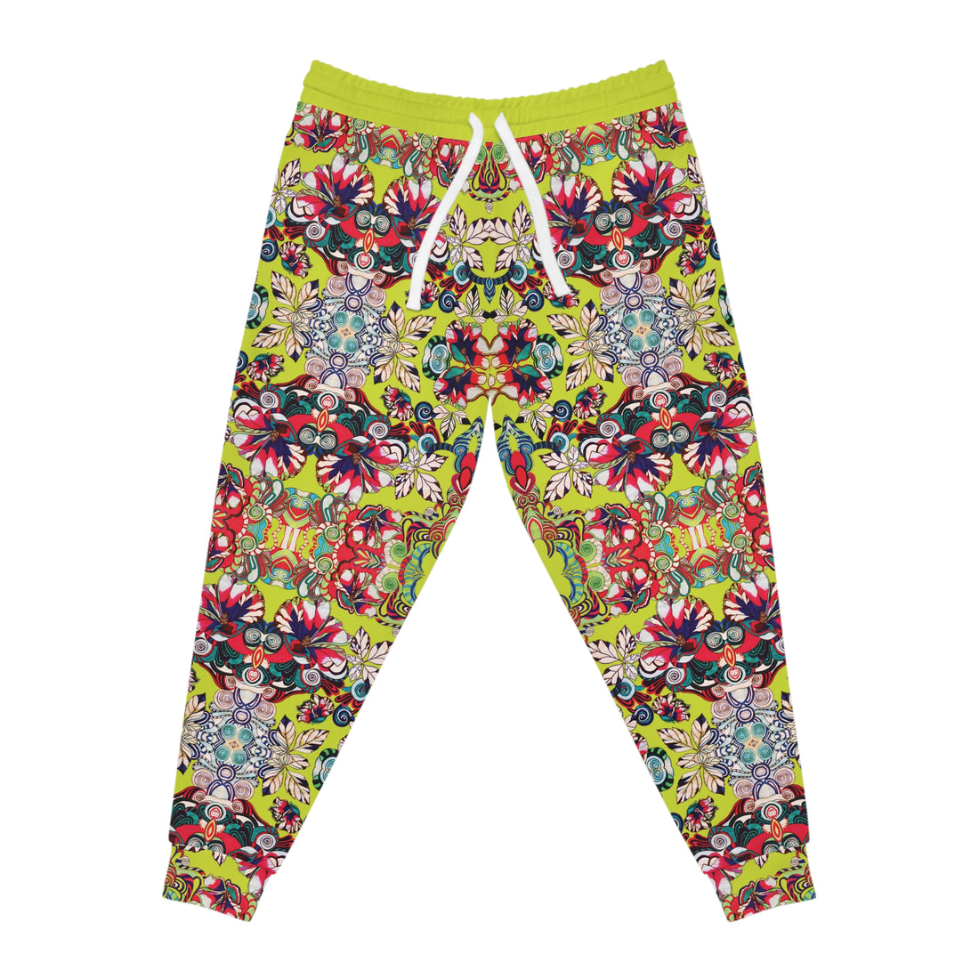 Lime Graphic Floral Pop AOP Joggers