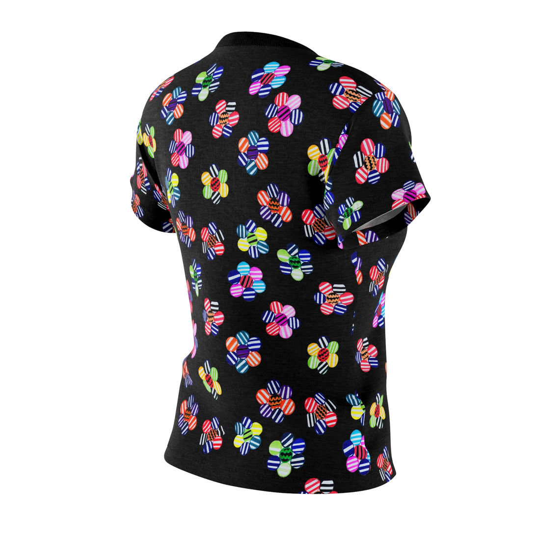 Black Candy Floral AOP Women's Cap Sleeves T-shirt