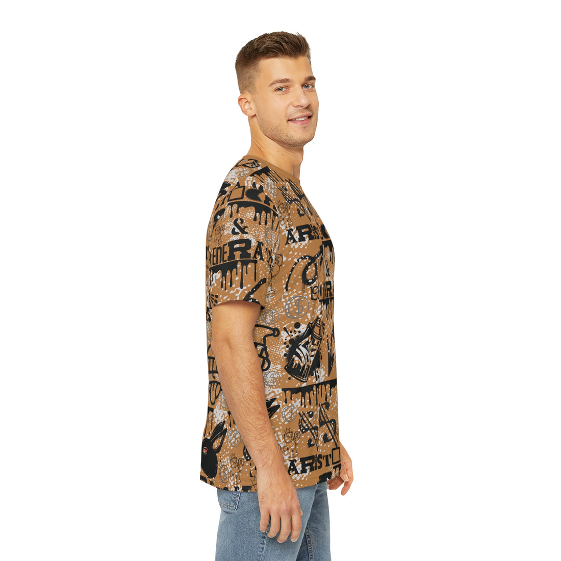 Tussock Graphic Polar Men's Polyester Tee (AOP)