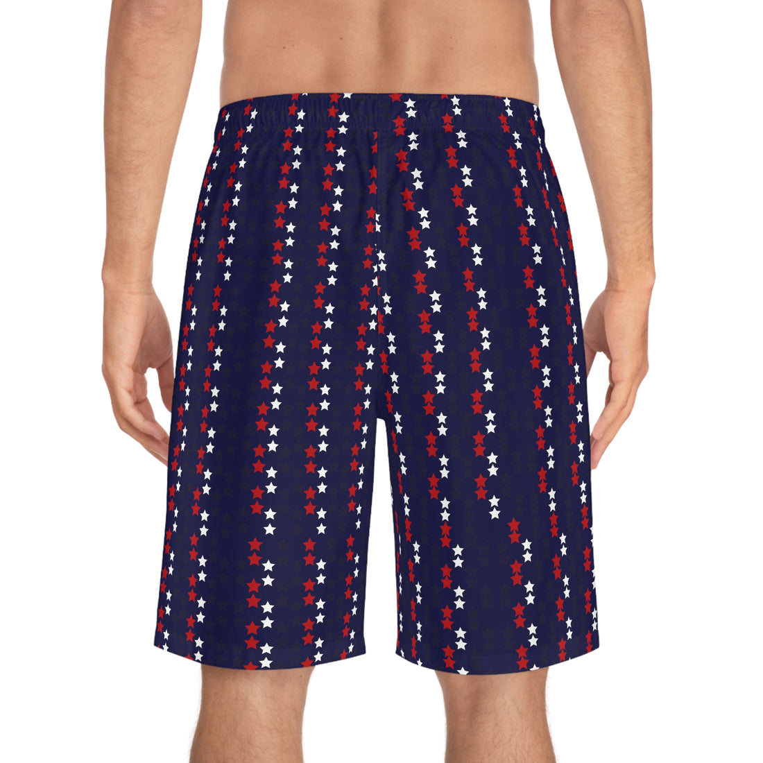 ink star print board shorts for men