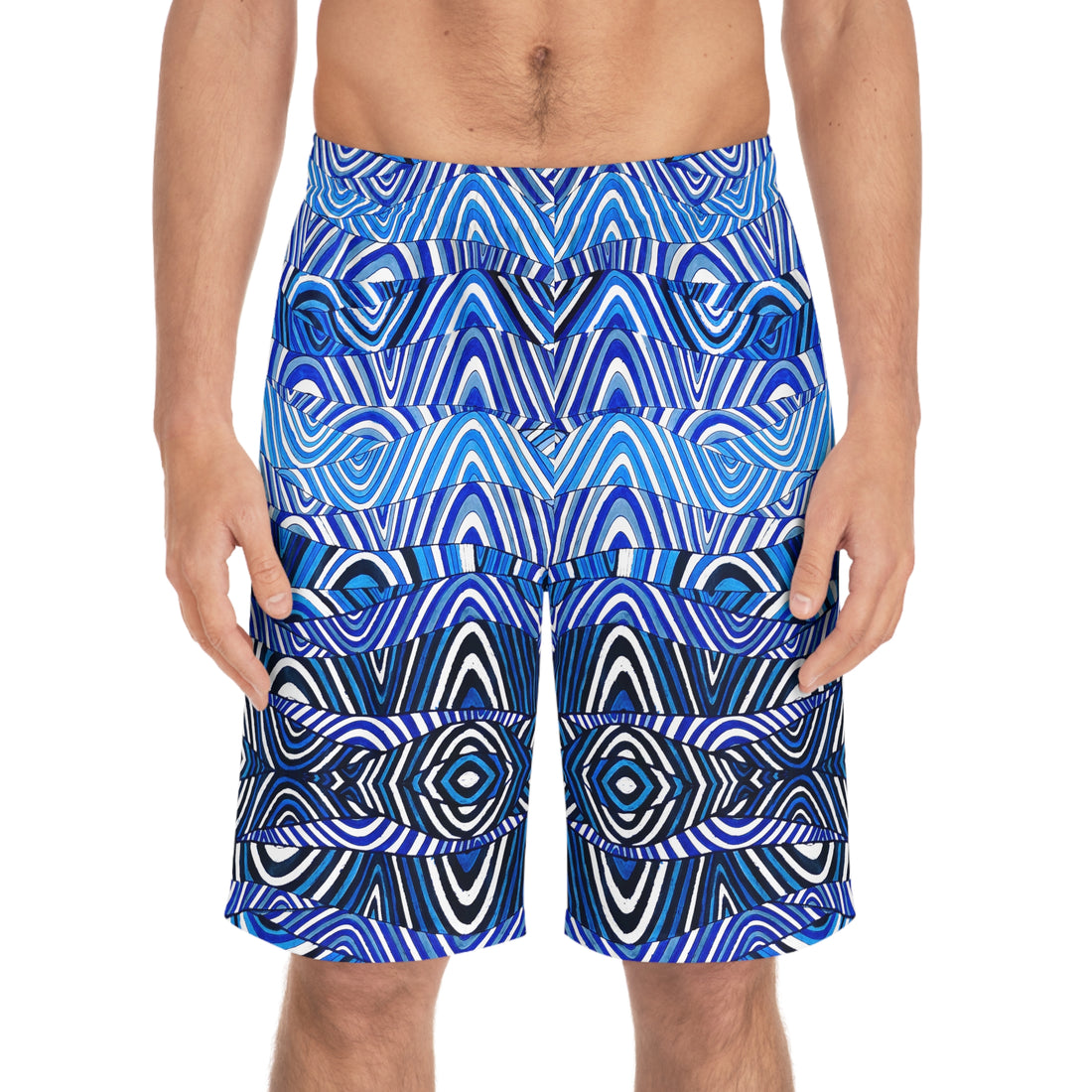 Sonic Print Men's Board Shorts (AOP)