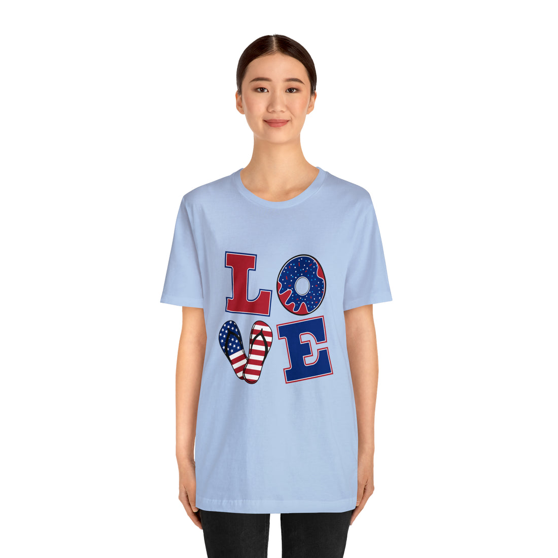 Unisex Jersey American Love Tee