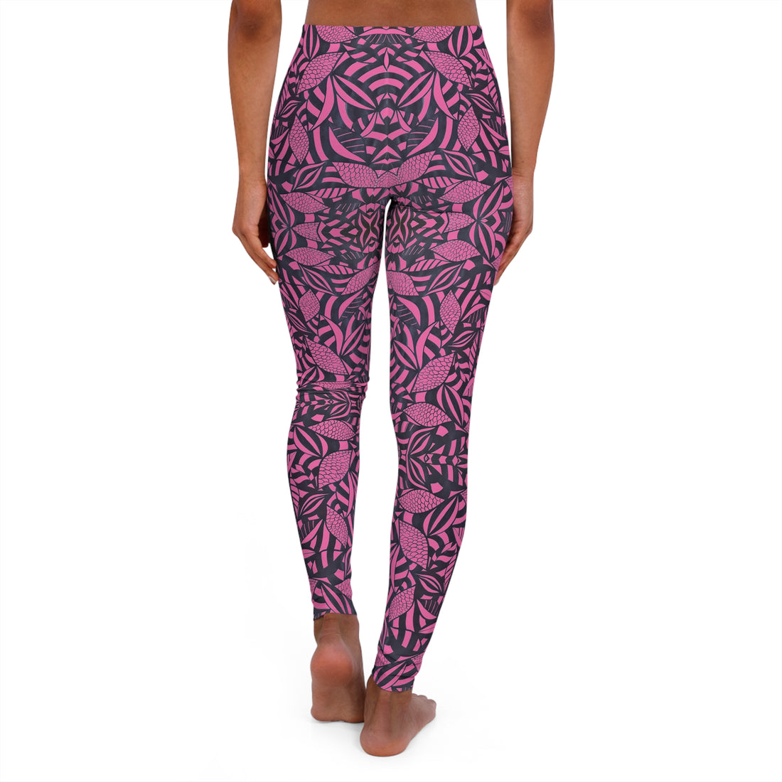 Rose Tropical Minimalist Spandex Leggings