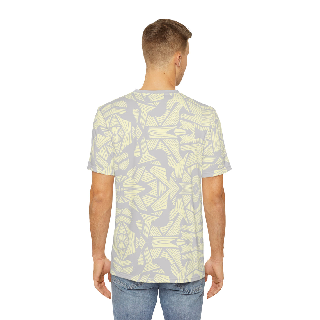 Slate Lion Head Men's Polyester Tee (AOP)