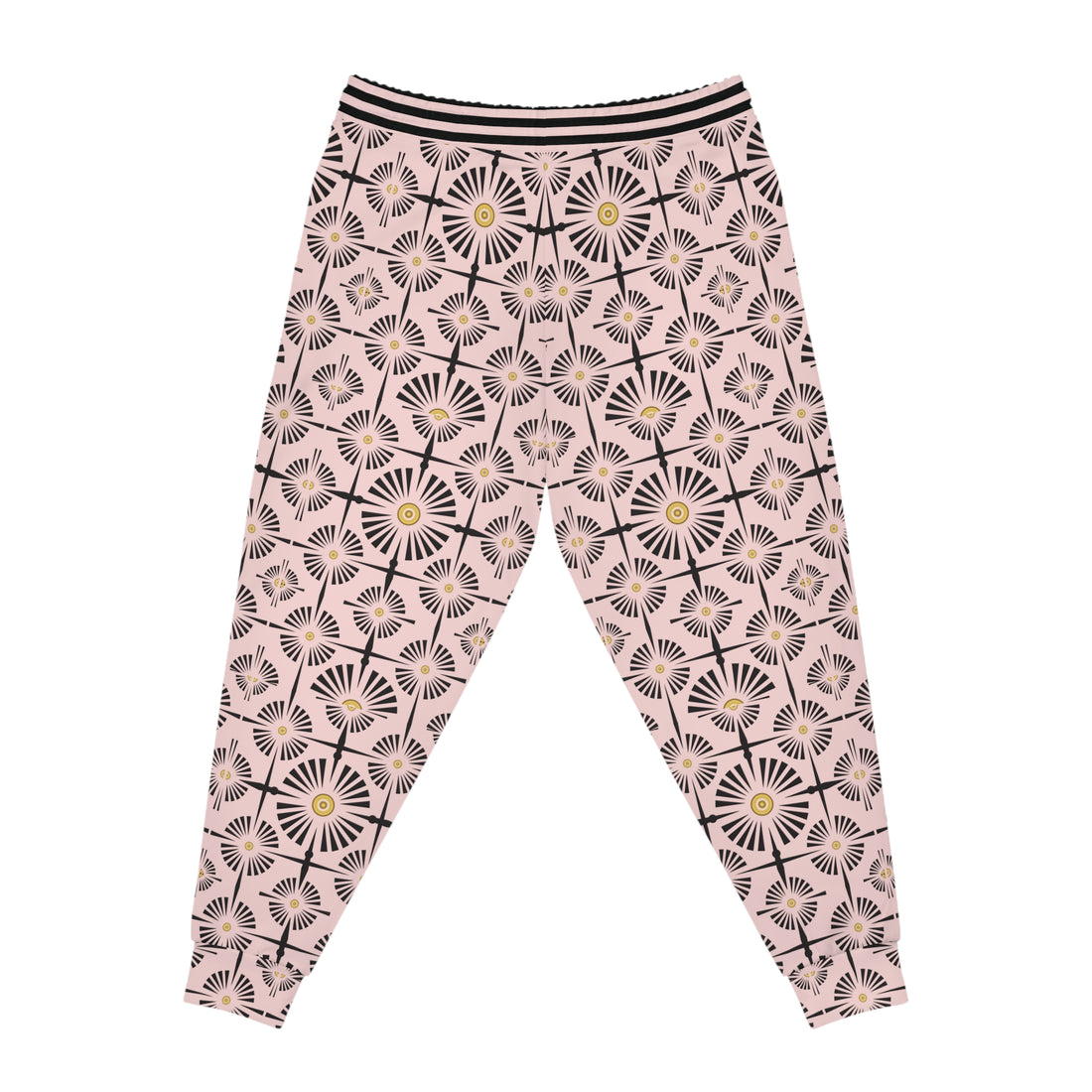 Pale Pink Wheels & Spokes Print Unisex Joggers