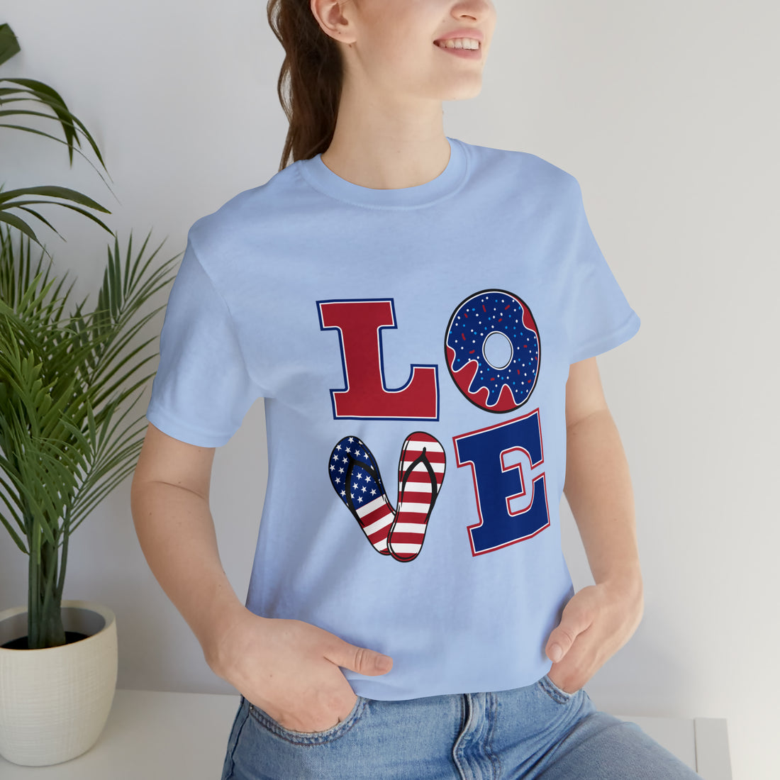 Unisex Jersey American Love Tee