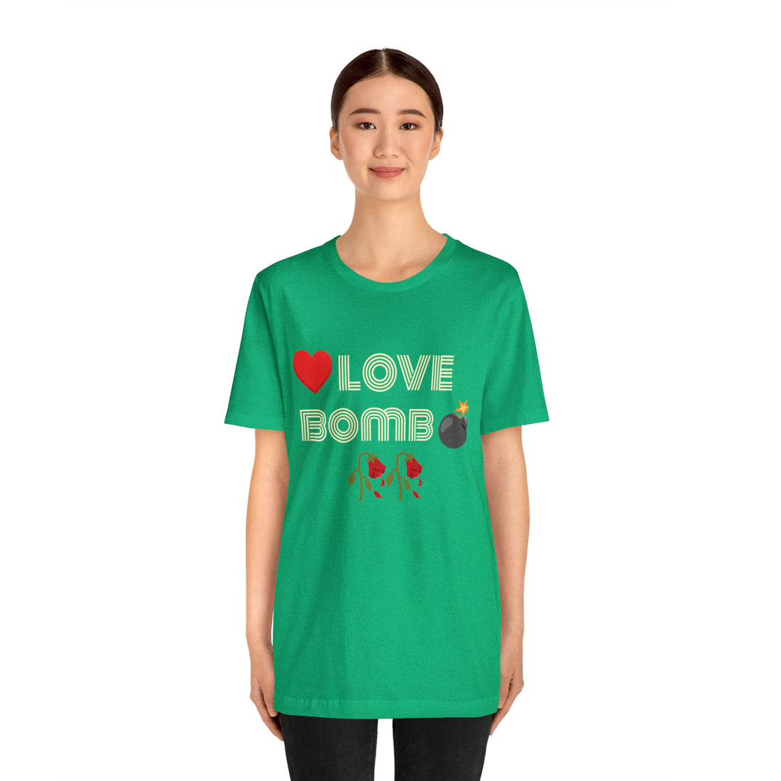 Unisex Love Bomb Typography Jersey Tee