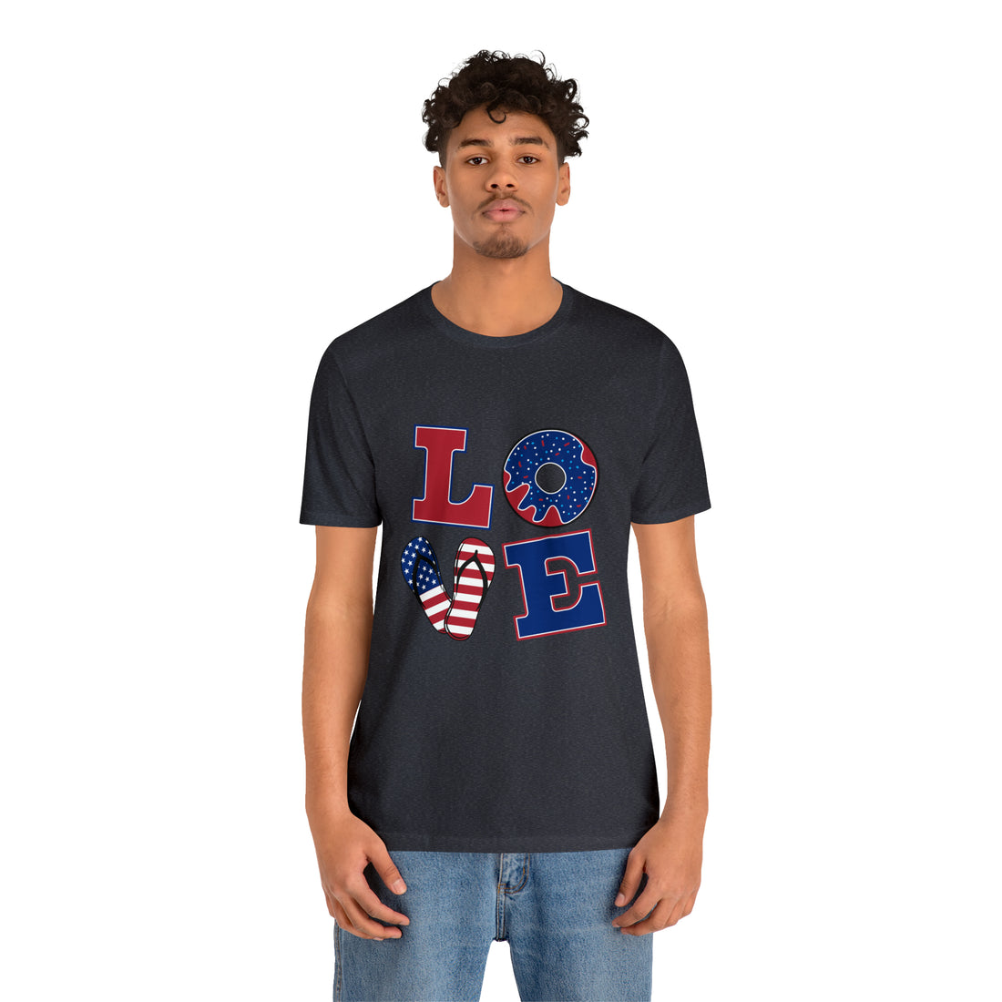 Unisex Jersey American Love Tee