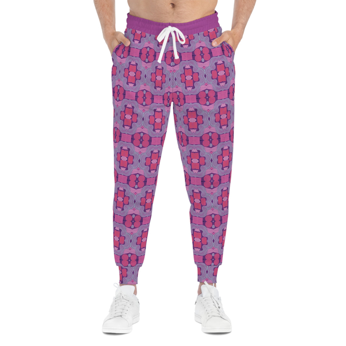 Lilac Bloom Geometric Print Unisex Joggers