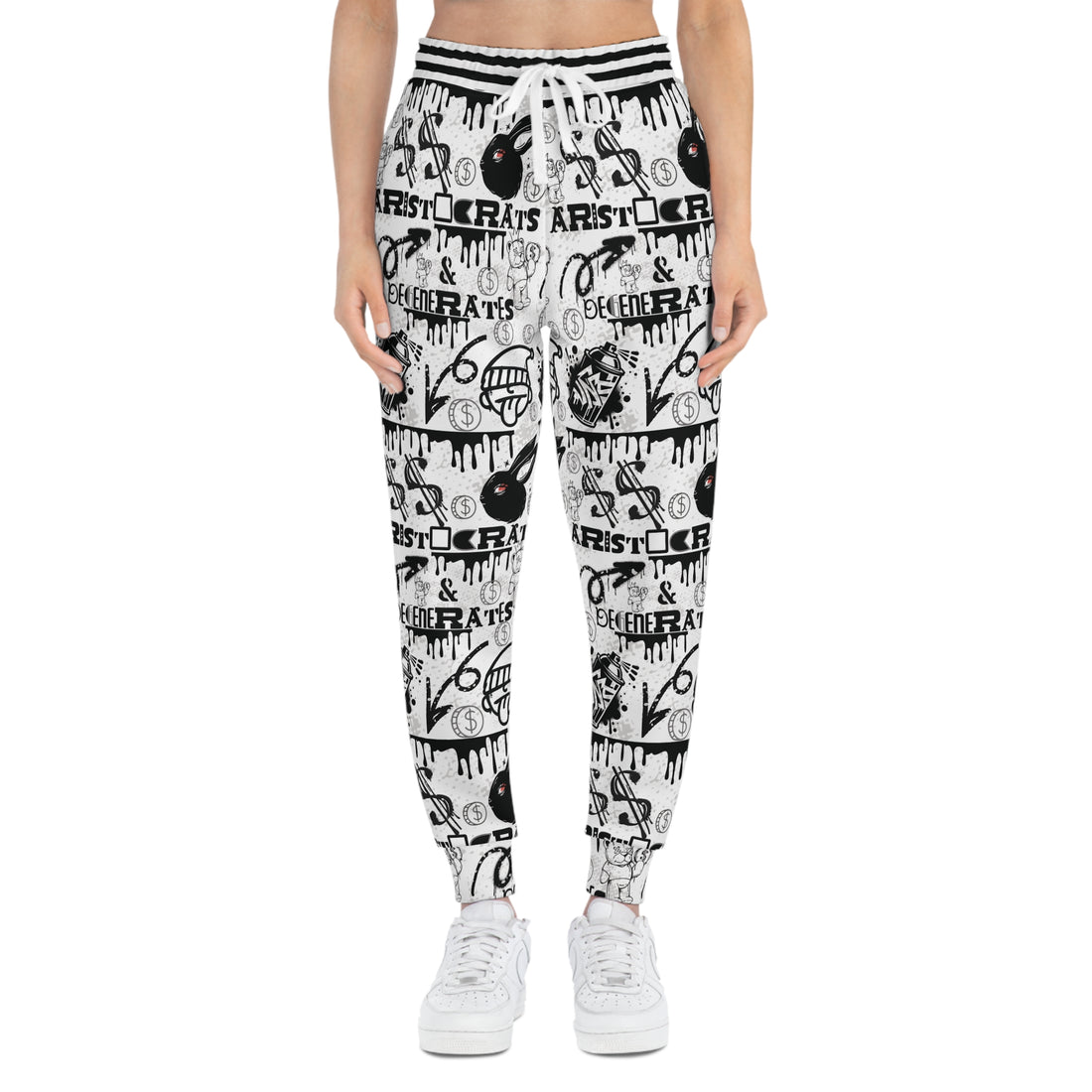 White Polar Graphic Unisex Joggers