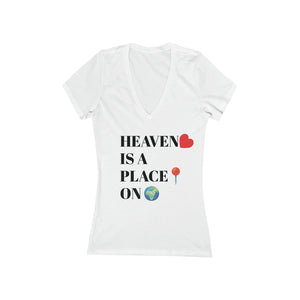 Women's Jersey Heaven On Earth V-Neck Tee