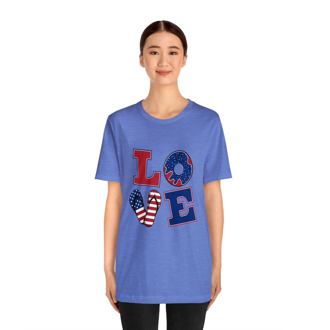 Unisex Jersey American Love Tee