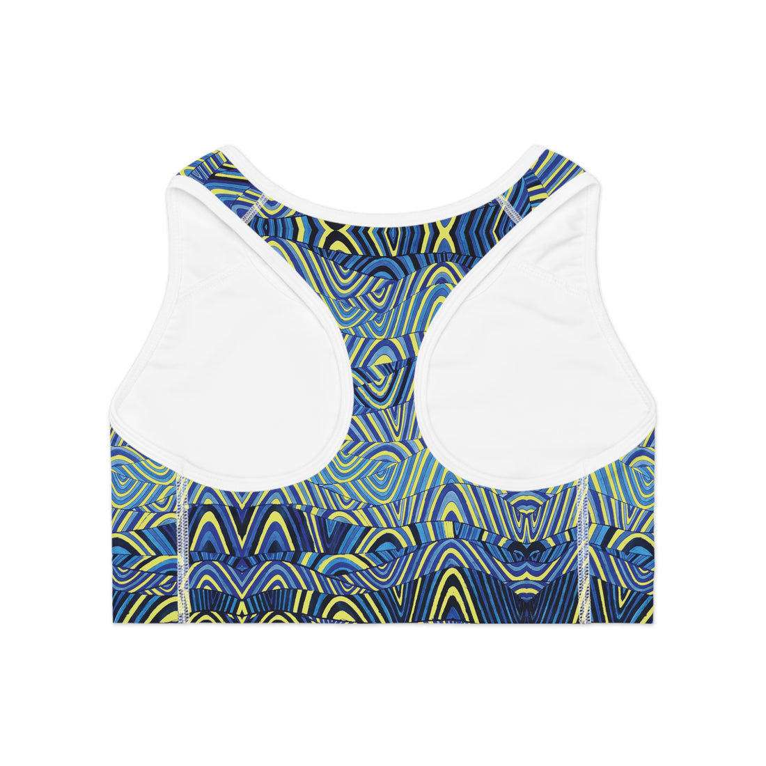 Canary Sonic (AOP) Racerback Sports Bra