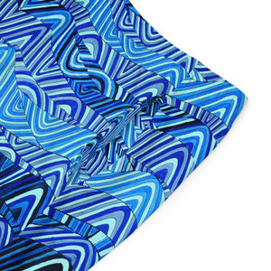 Icy Blue Sonic Print Men's Board Shorts (AOP)