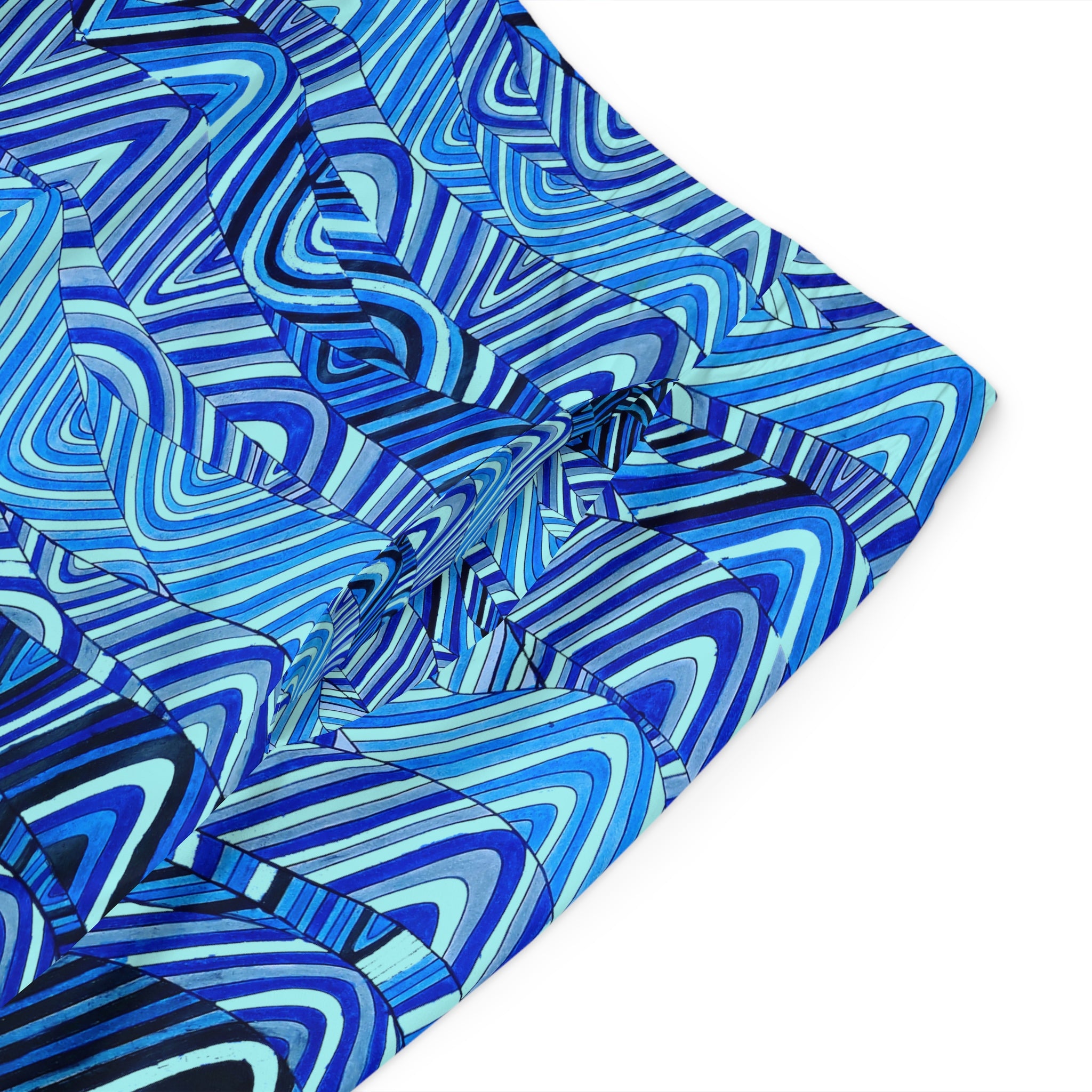 Icy Blue Sonic Print Men's Board Shorts (AOP)