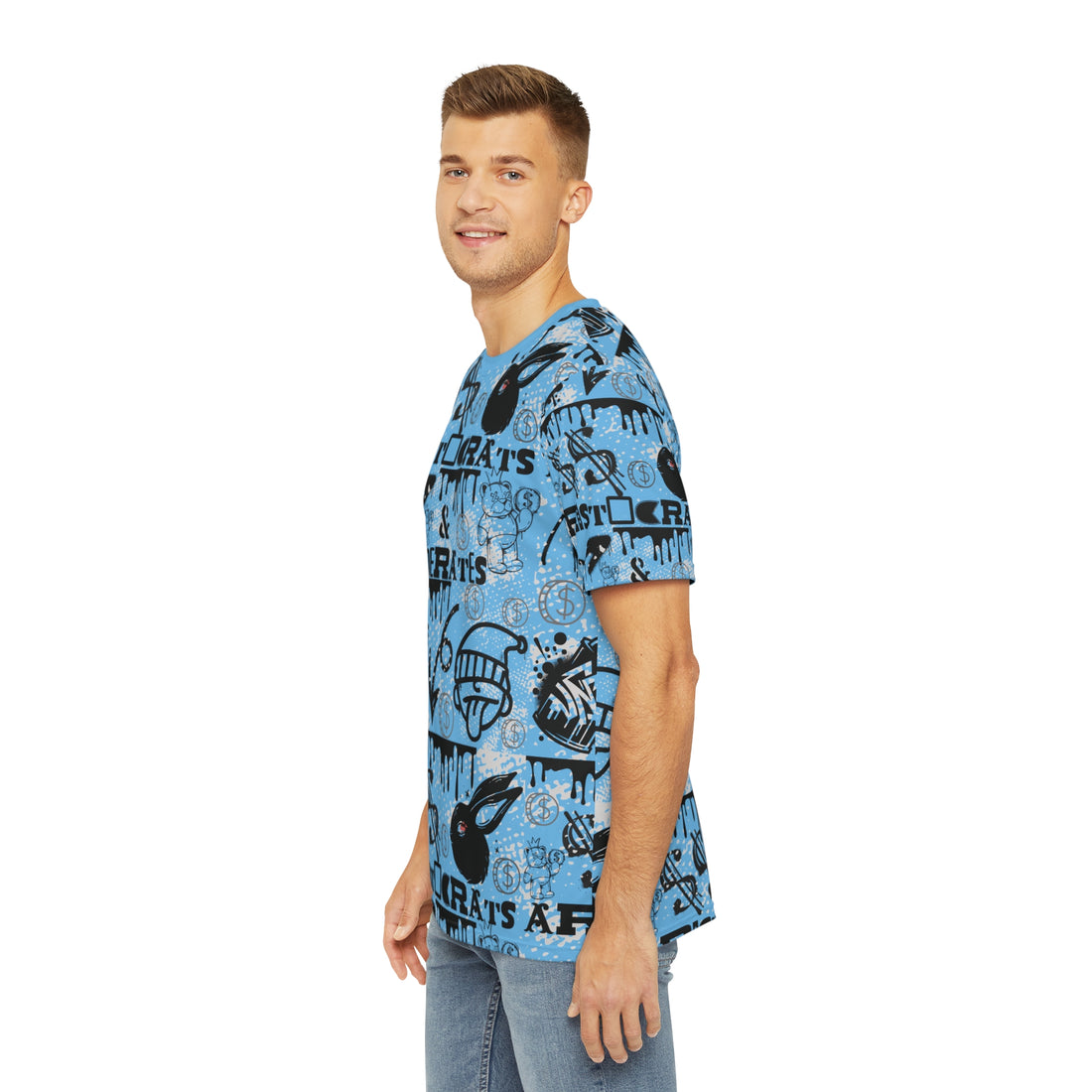 Sky Graphic Polar Men's Polyester Tee (AOP)