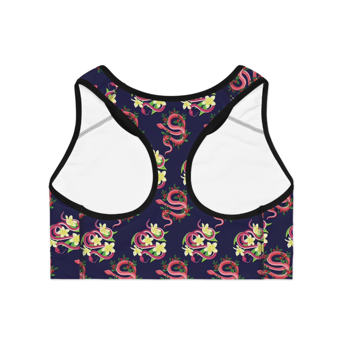 Ink Snake Print (AOP) Racerback Sports Bra