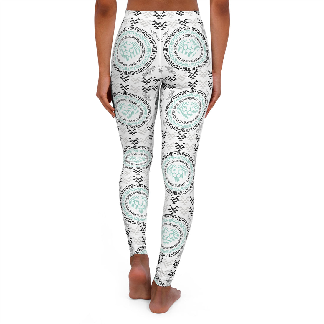 White lion head Spandex Leggings