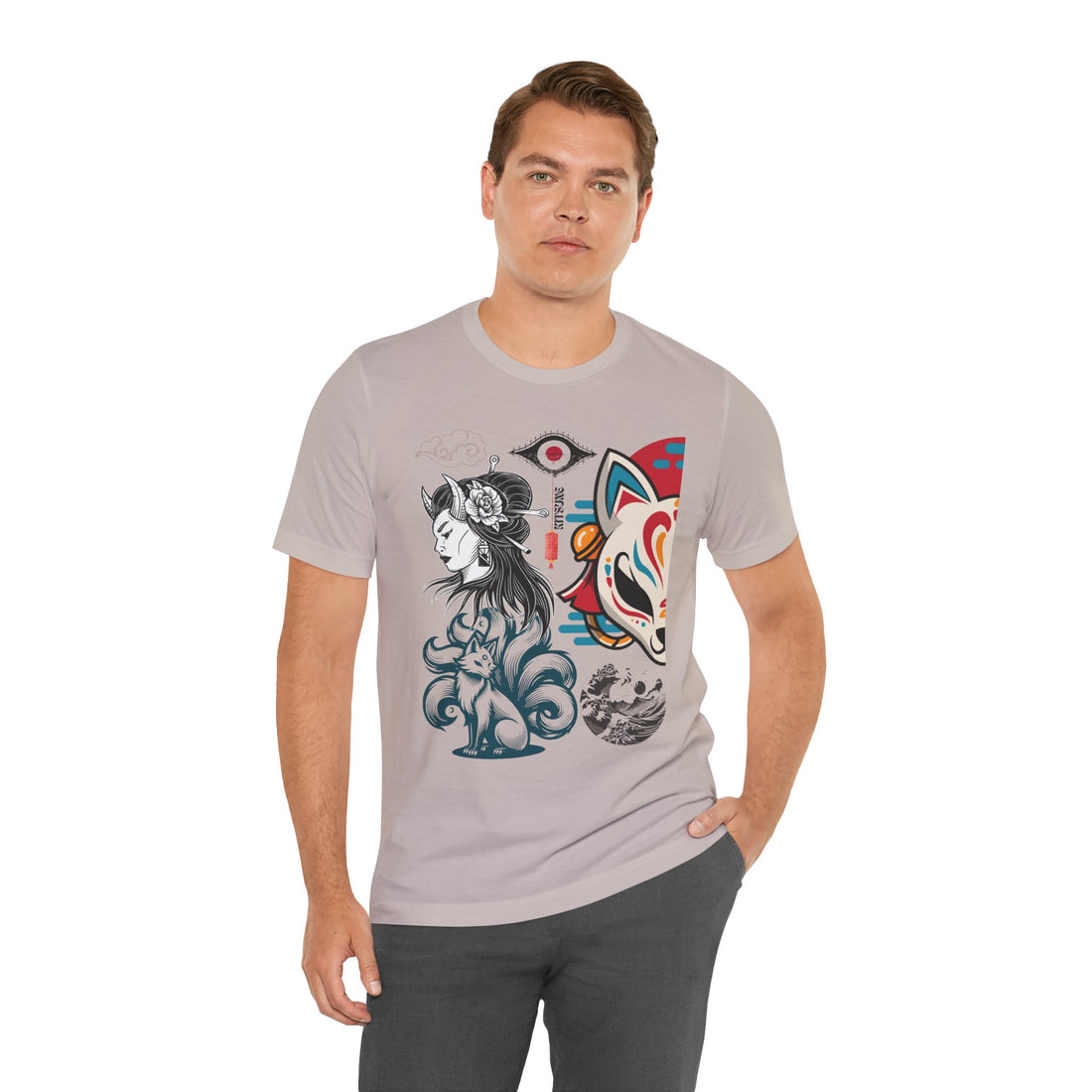 Japanese Kitsune Unisex Jersey Tee