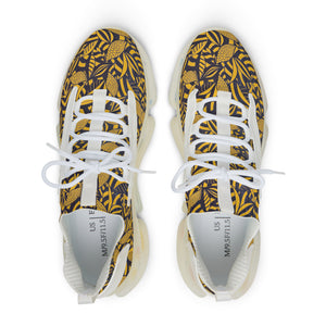Yellow Tropical Minimalist OTT Men's Mesh Knit Sneakers
