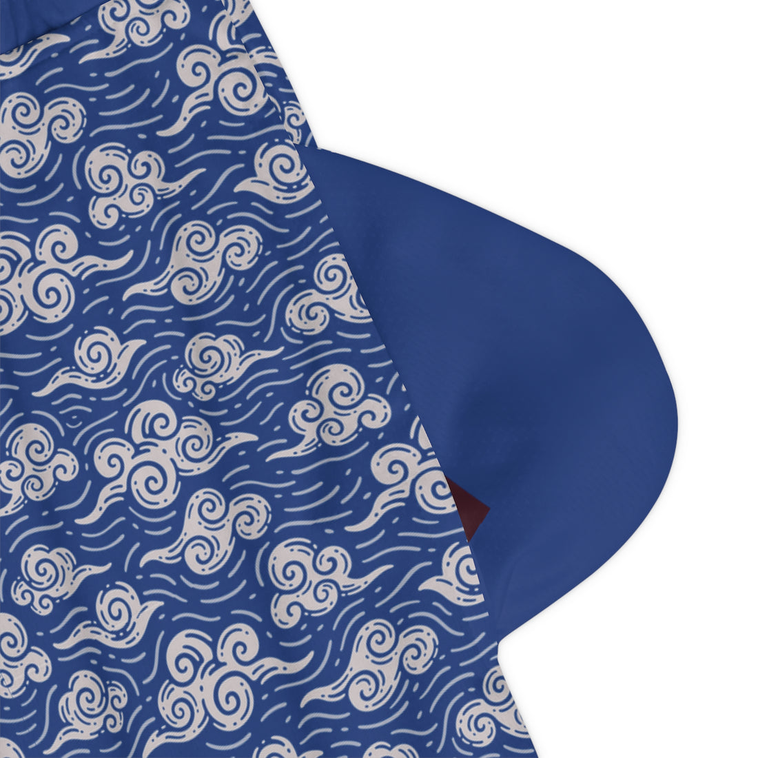 Blue Oriental Clouds Basketball Rib Shorts (AOP)