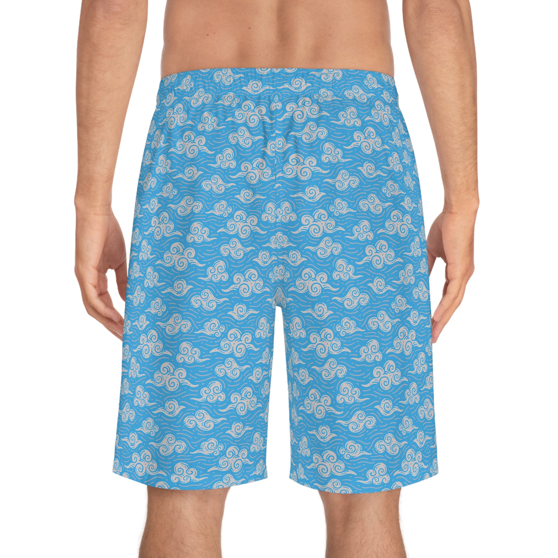 Aqua Oriental Clouds Men's Board Shorts (AOP)