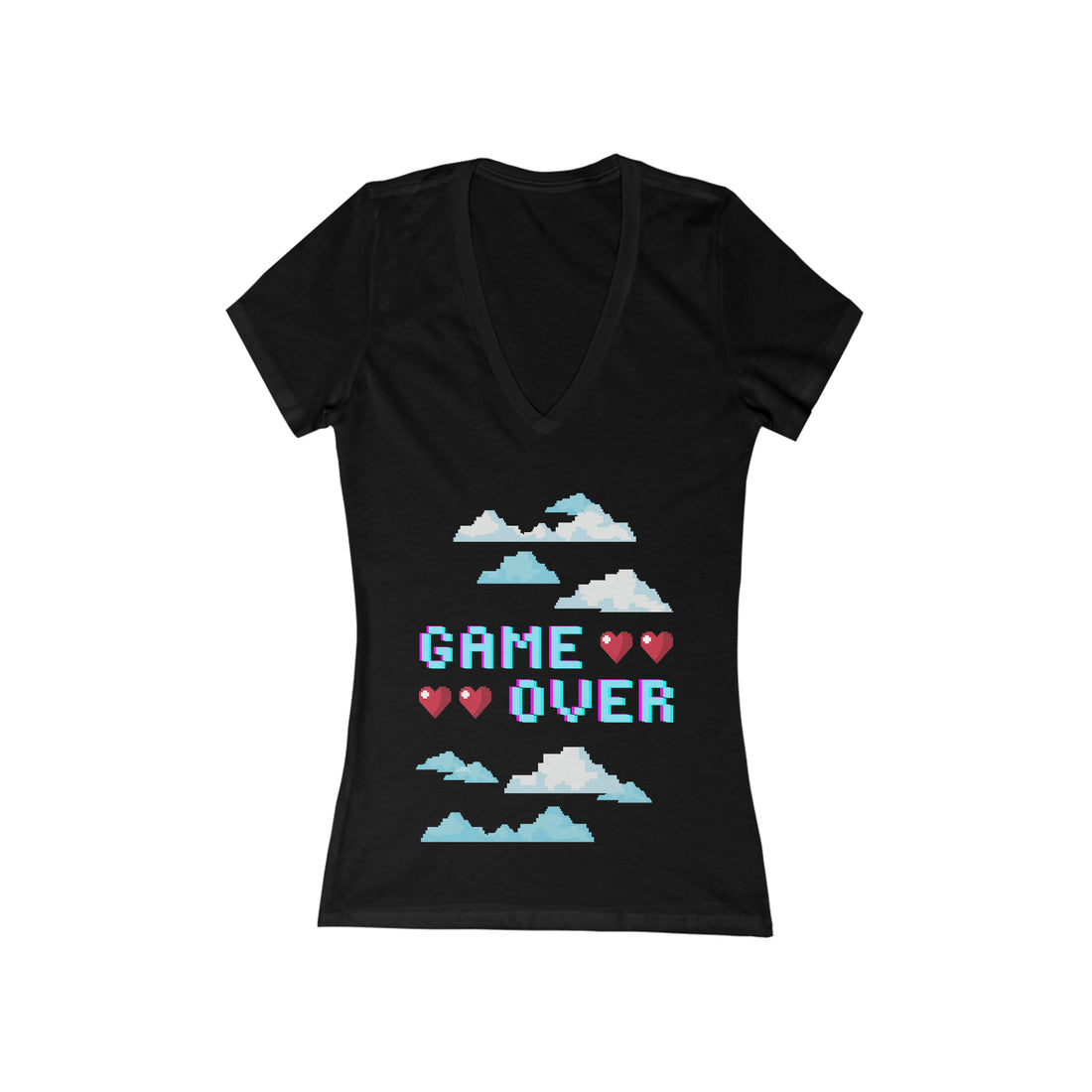 game over tpography t-shirt for women