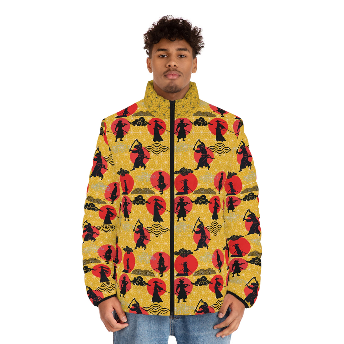 Yellow Samurai Men's Puffer Jacket