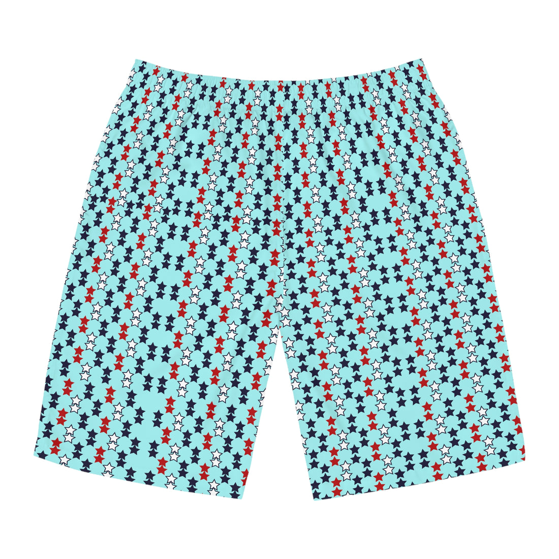 Icy Blue Star Print Men's Board Shorts (AOP)