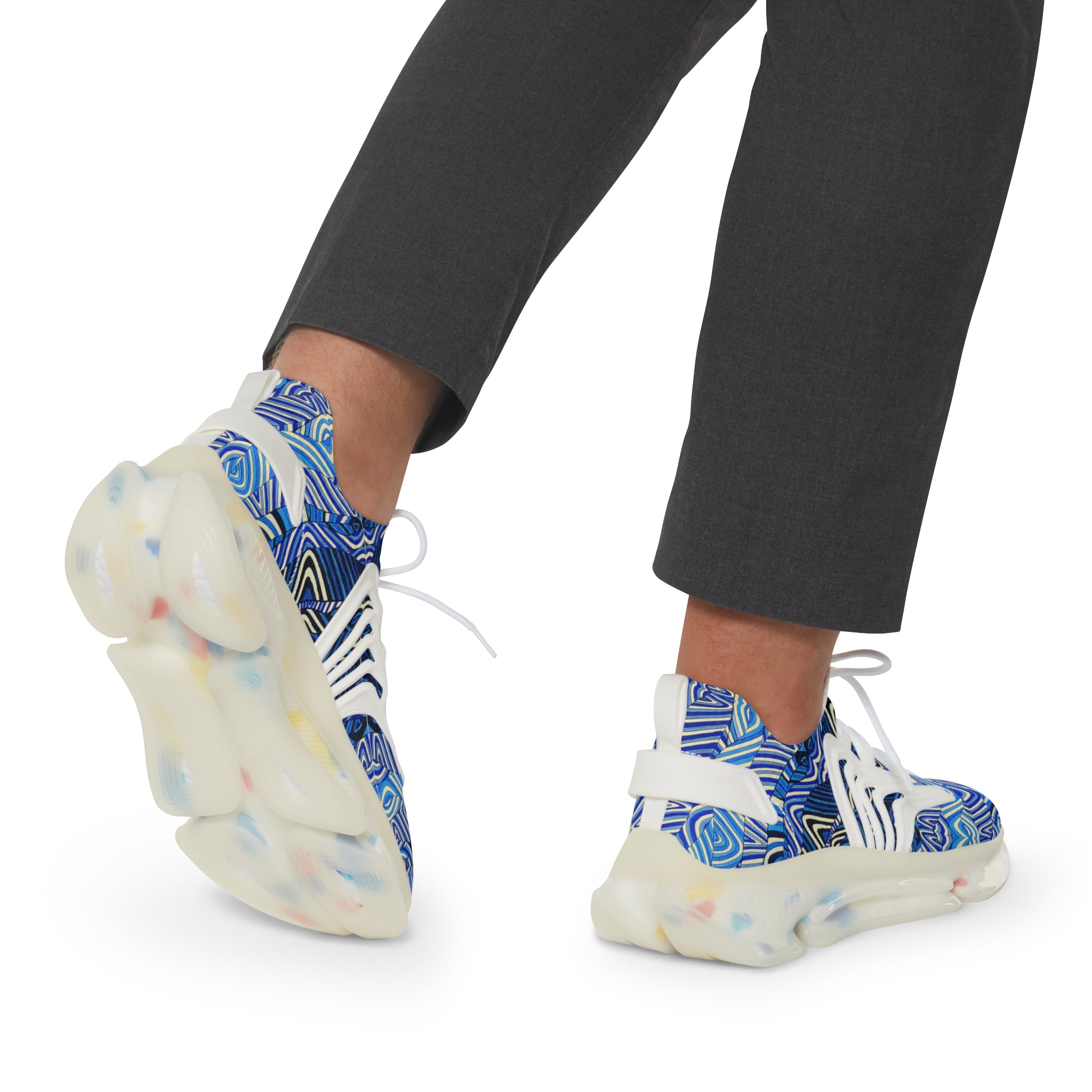 Cream Sonic OTT Men's Mesh Knit Sneakers