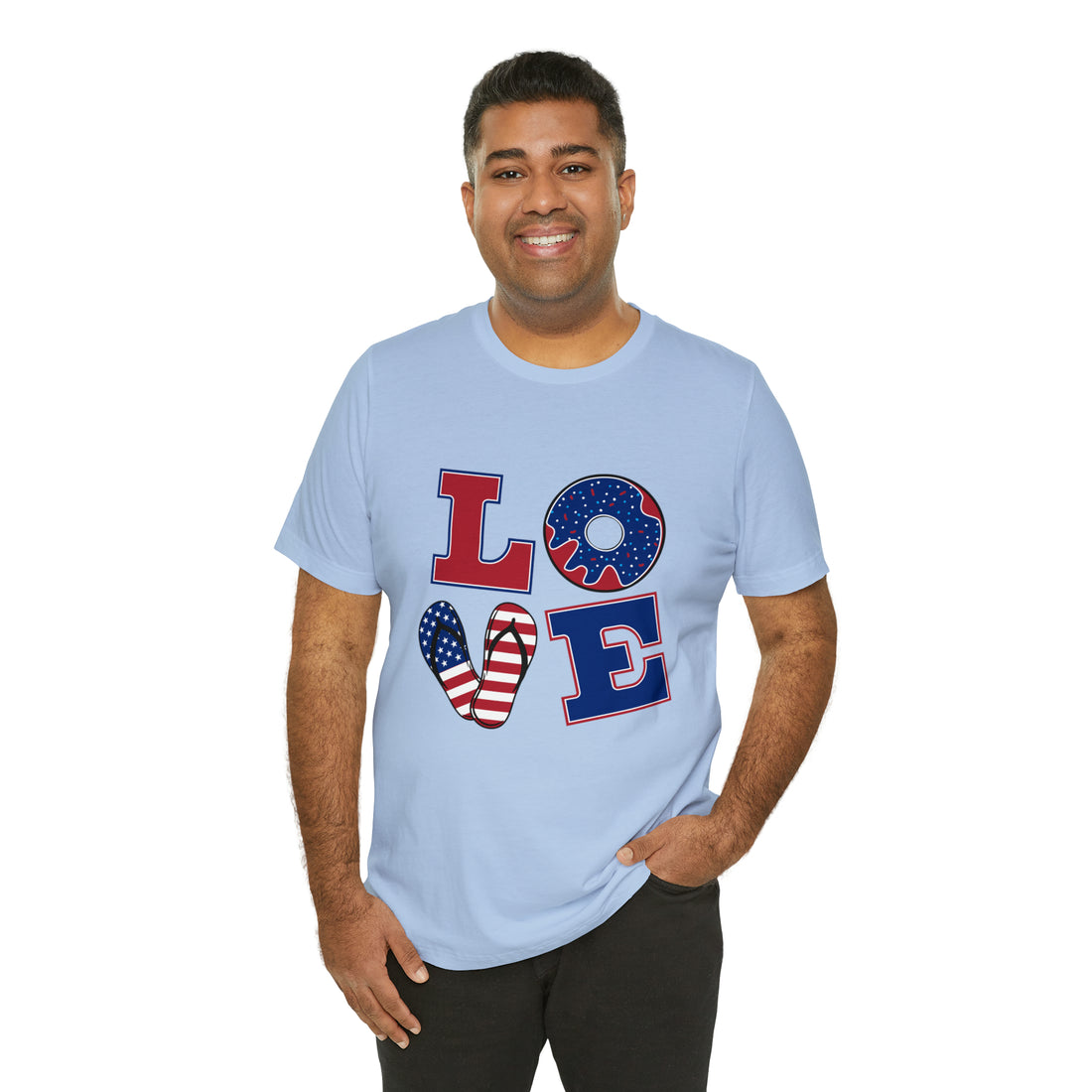 Unisex Jersey American Love Tee