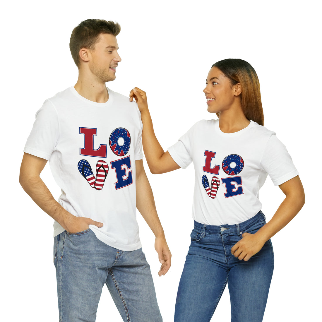 Unisex Jersey American Love Tee