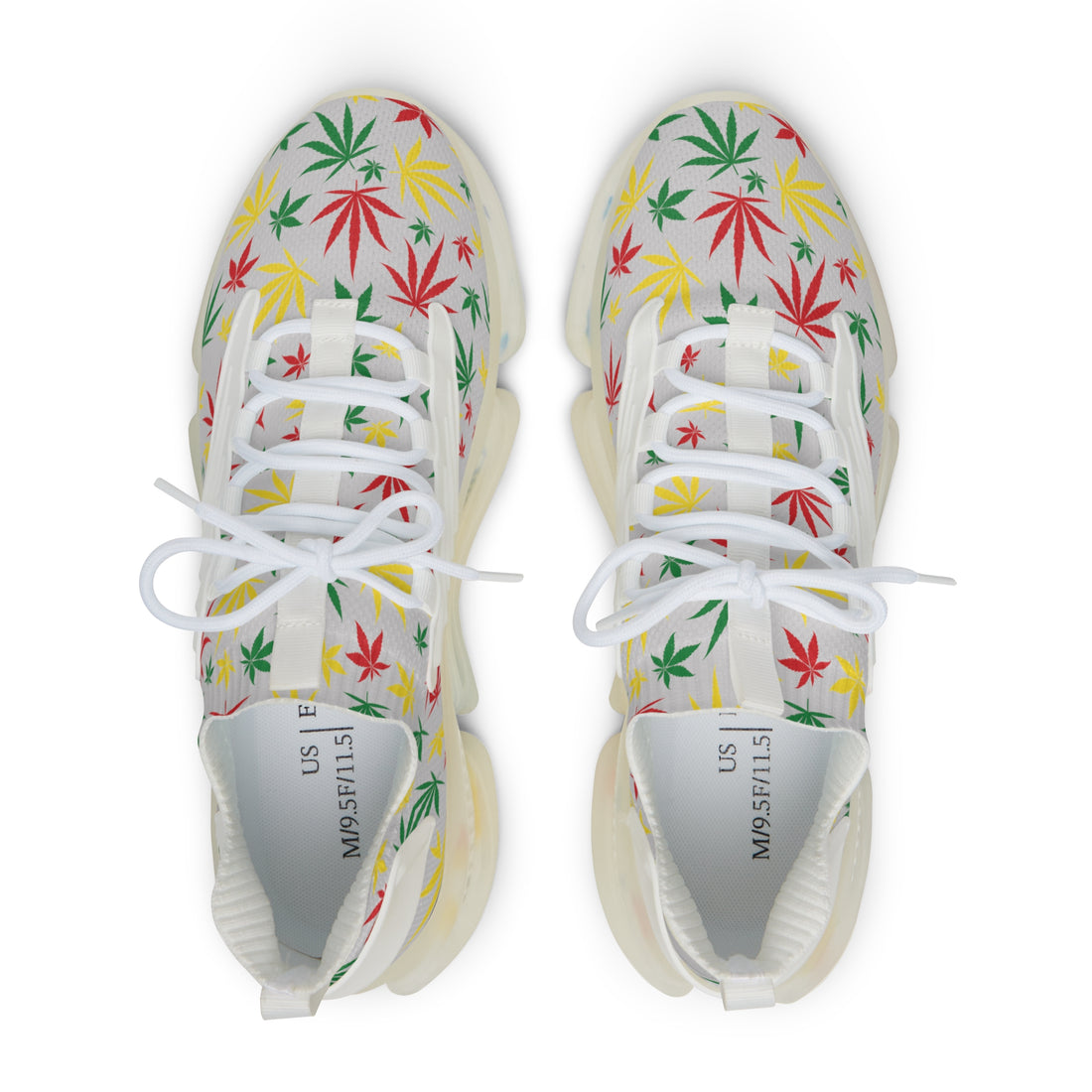 Slate Tropical Rasta Toned Men's Mesh Knit Sneakers