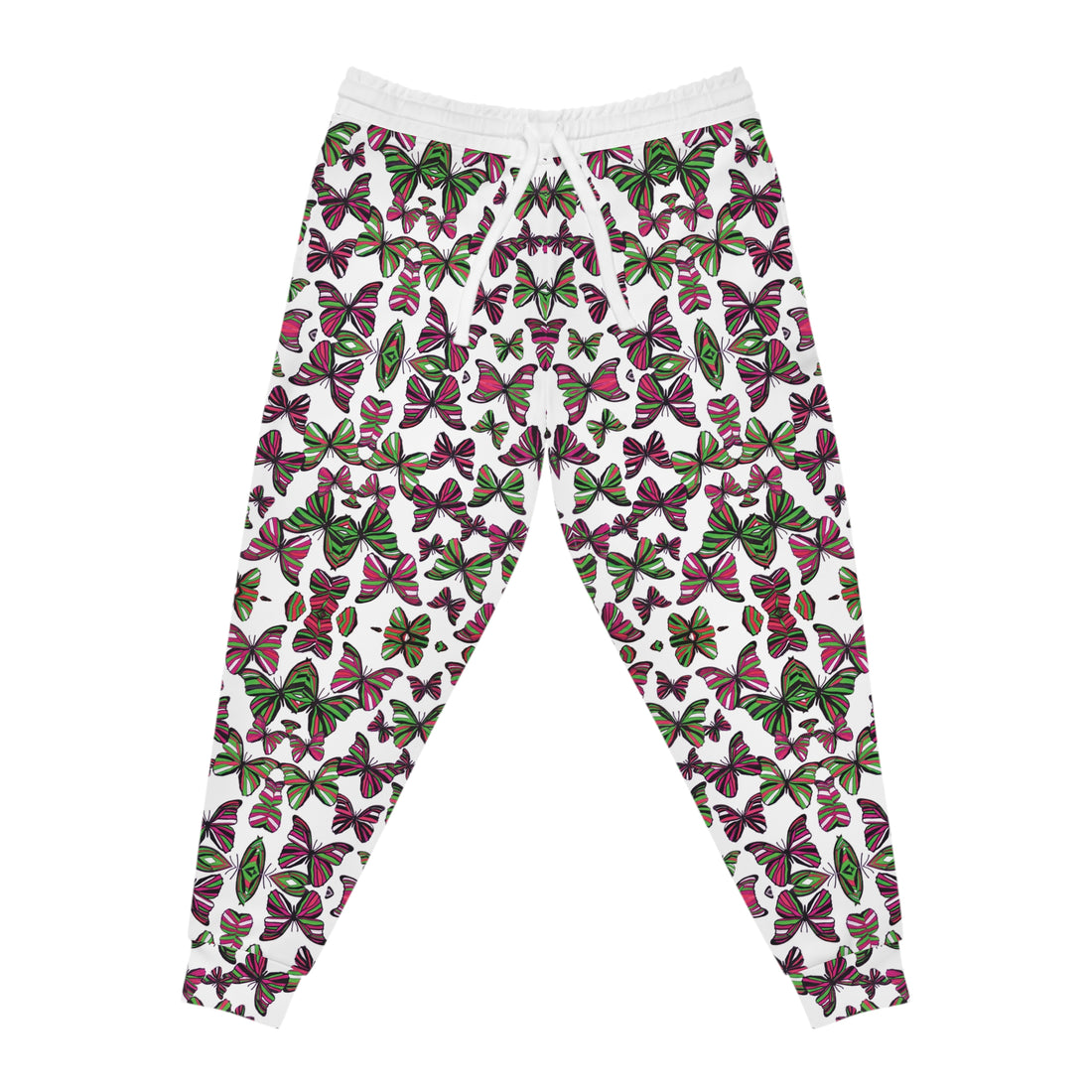 White Butterflies Kaleidoscope AOP Joggers