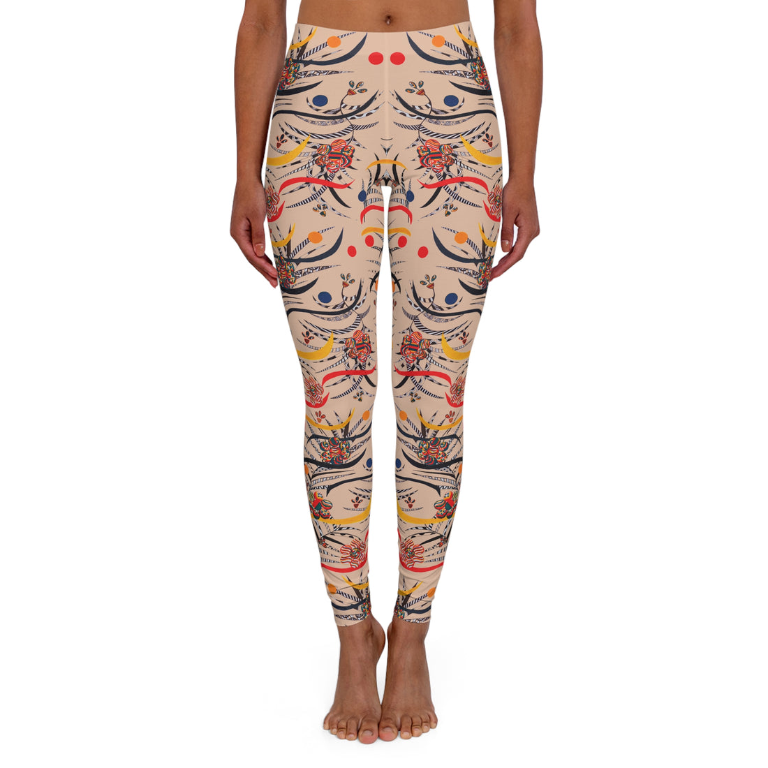 Nude Wilderness Print Spandex Leggings