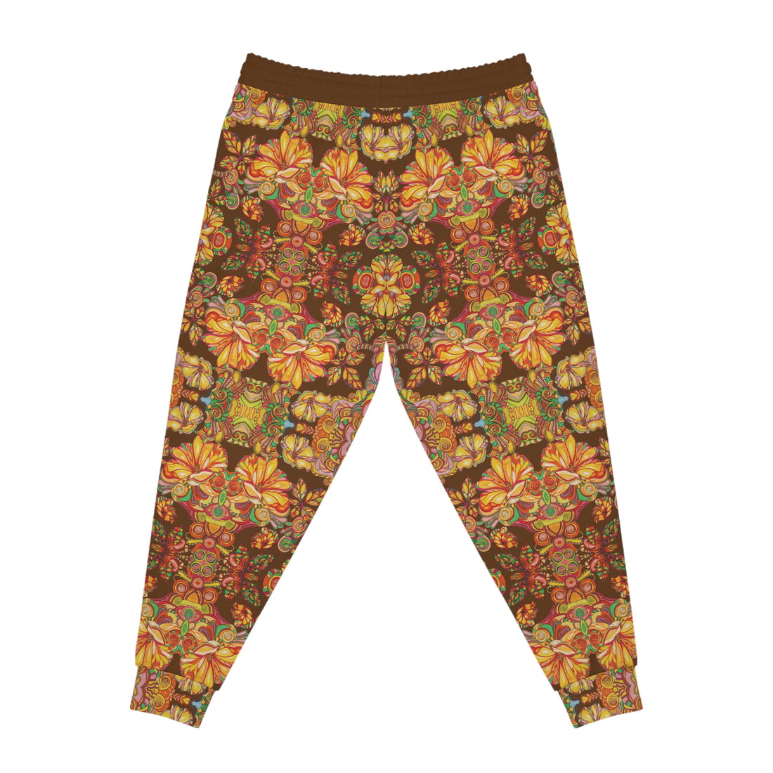 Brown AOP Artsy Floral Joggers